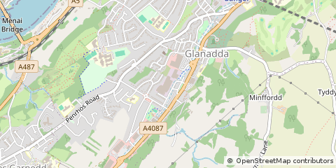 Map of Bangor, Gwynedd