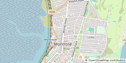 Map of Montrose, Angus