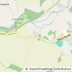 Map of Widford, Hertfordshire
