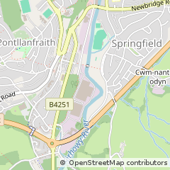 Map of Blackwood, Caerphilly