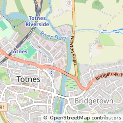 Map of Totnes, Devon