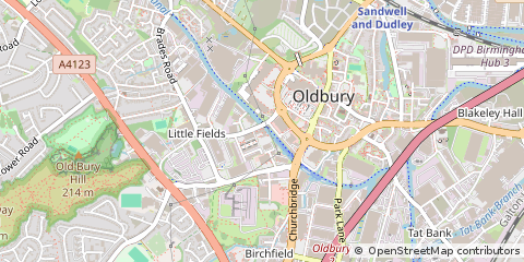Map of Oldbury, West Midlands