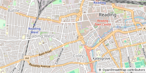 Map of Reading, Berkshire
