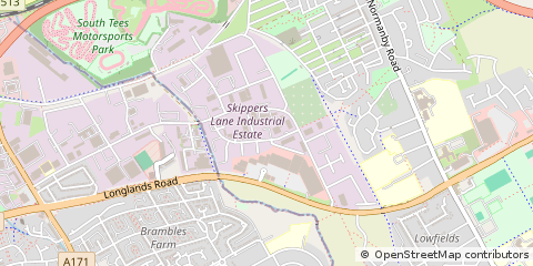 Map of Middlesbrough, Cleveland