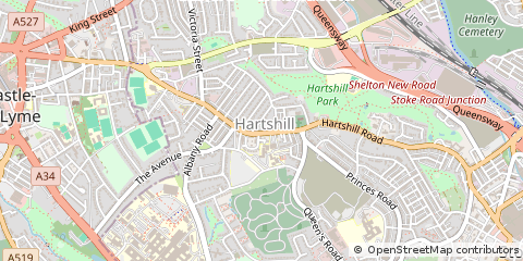 Map of Stoke-on-Trent, Staffordshire