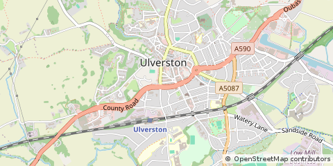 Map of Ulverston, Cumbria
