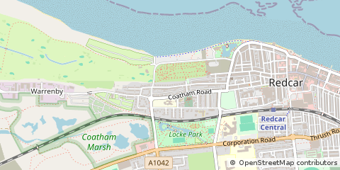 Map of Redcar, North Yorkshire