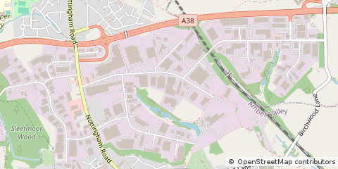 Map of Alfreton, Derbyshire