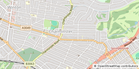 Map of Bournemouth, Dorset