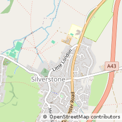 Map of Silverstone, Northamptonshire