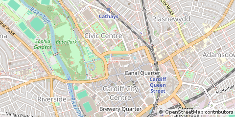 Map of Cardiff, Caerdydd