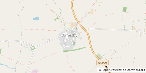 Map of Arnesby, Leicester