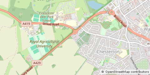 Map of Cirencester, Gloucestershire