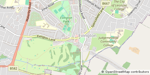 Map of Leicester, Leicestershire