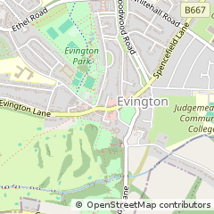 Map of Leicester, Leicestershire