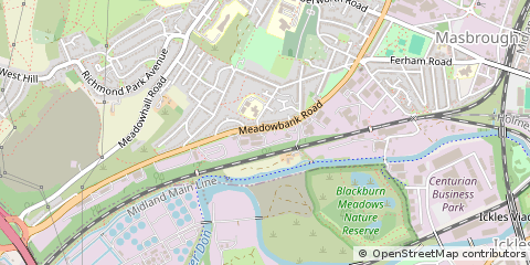 Map of Rotherham