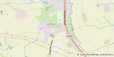 Map of Redditch, Worcs