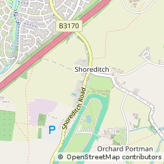 Map of Taunton, Somerset