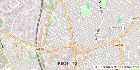 Map of Kettering, Northants