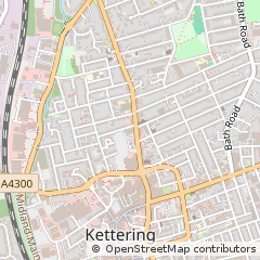 Map of Kettering, Northants