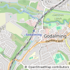 Map of Godalming, Surrey