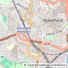 Map of Wakefield, West Yorkshire