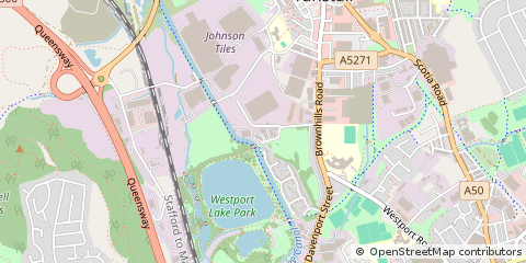 Map of Stoke on Trent, Staffordshire