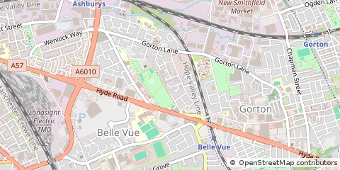 Map of Manchester, Lancashire