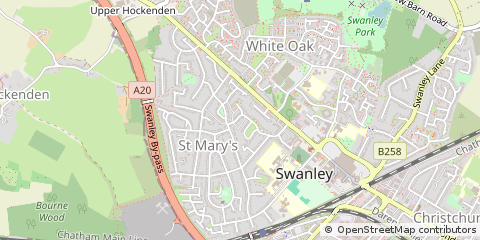 Map of Swanley, Kent