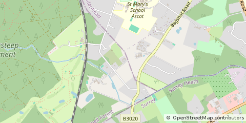 Map of Ascot, Berkshire