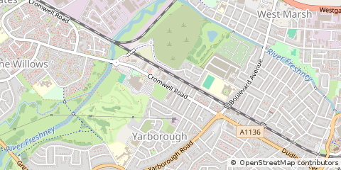 Map of Grimsby, N E Lincolnshire