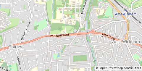 Map of Croydon, Surrey