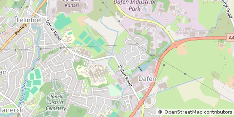 Map of Llanelli, Carmarthen