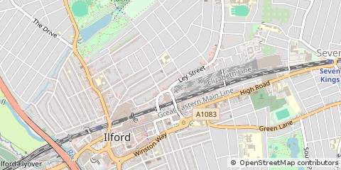 Map of Ilford, Essex