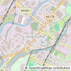 Map of Sheffield, South Yorkshire