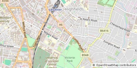 Map of Leicester