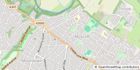 Map of Bournemouth, Dorset