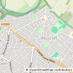 Map of Bournemouth, Dorset