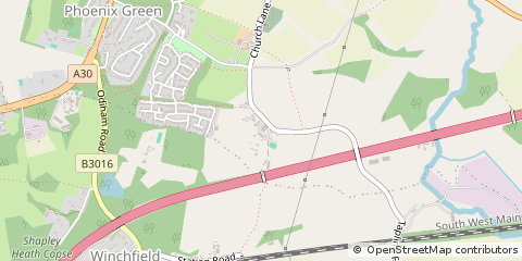 Map of Hartley Wintney, Hampshire