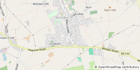 Map of Wilsden, West Yorkshire