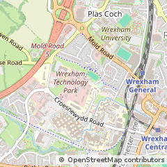 Map of Wrexham, Wrexham CB