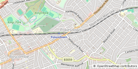 Map of Bournemouth, Dorset