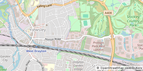Map of West Drayton, Middlesex
