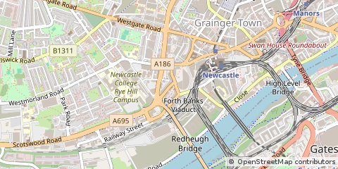 Map of Newcastle Upon Tyne