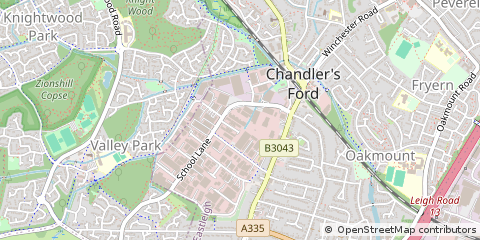 Map of Eastleigh, Hampshire