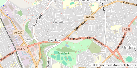 Map of Bradford, West Yorkshire