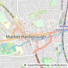 Map of Market Harborough, Leicestershire
