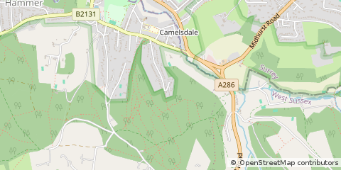 Map of Haslemere, Surrey