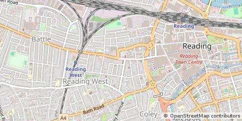 Map of Reading, Berkshire