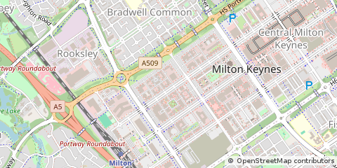 Map of Milton Keynes, Buckinghamshire